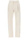 Brunello Cucinelli Beige Stretch Denim Pants In Neutrals