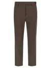 Brunello Cucinelli Belt Loop Casual Pants In Brown