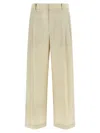 Brunello Cucinelli Cotton Trousers Pants White In Neutral