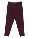 Brunello Cucinelli Cotton Trousers With Side And Back Pockets In Purple