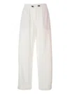 Brunello Cucinelli Cotton Joggers With Drawstring And Pockets In White