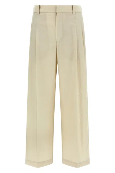 Brunello Cucinelli Cotton Trousers In White