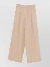 Brunello Cucinelli Cotton Trousers Wide Leg Side And Back Pockets In Pink