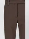 Brunello Cucinelli Cotton Trousers With Belt Loops And Pockets In Brown