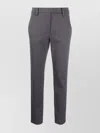 Brunello Cucinelli Cotton Trousers With Belt Loops And Side Pockets In Purple