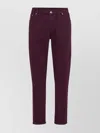 Brunello Cucinelli Cotton Trousers With Front And Back Pockets In Purple