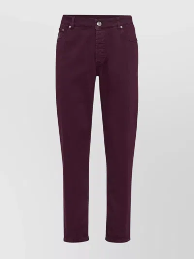 BRUNELLO CUCINELLI COTTON TROUSERS WITH FRONT AND BACK POCKETS
