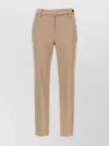 Brunello Cucinelli Cotton Trousers With Pockets And Belt Loops In Brown
