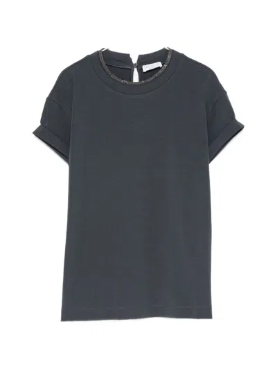 Brunello Cucinelli Cotton T-shirt In Blue