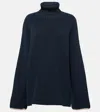 Brunello Cucinelli Cotton Turtleneck Sweater In Blue