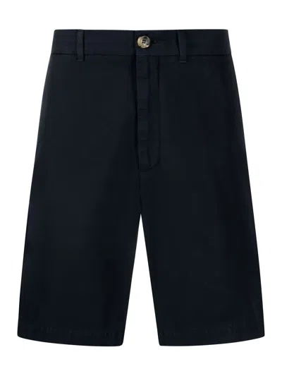 Brunello Cucinelli Cotton Gabardine Bermuda Shorts In Black