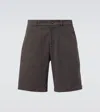 Brunello Cucinelli Cotton Twill Bermuda Shorts In Caffe