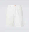 Brunello Cucinelli Linen-silk-blend Bermuda Shorts In White