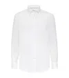 Brunello Cucinelli Cotton Twill Button-down Shirt In White