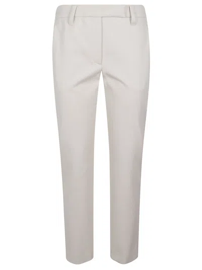 Brunello Cucinelli Cotton Twill Chino Trousers In Neutral