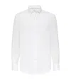 Brunello Cucinelli Cotton Shirt With Button-up Style And Spread Collar In White
