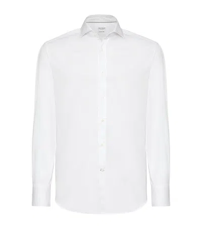 BRUNELLO CUCINELLI COTTON TWILL SLIM-FIT SHIRT