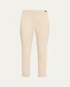 Brunello Cucinelli Cotton Twill Slim-leg Ankle Pants In White