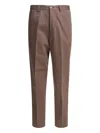 Brunello Cucinelli Tailored Trousers With Back Pockets And Belt Loops In Brown