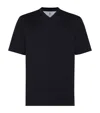Brunello Cucinelli Brunello Cucinlli V-neck T-shirt In Blue