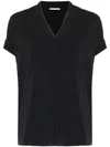 Brunello Cucinelli Women Monili Collar Vneck Tee Shirt