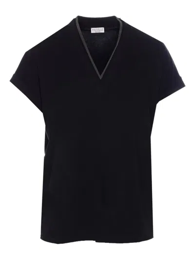 BRUNELLO CUCINELLI BRUNELLO CUCINELLI COTTON V-NECKED T-SHIRT