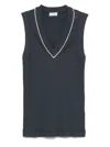 Brunello Cucinelli Cotton V-necked Top