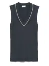 Brunello Cucinelli Cotton V-necked Top