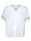 Brunello Cucinelli White Wool V-neck Sweater In White