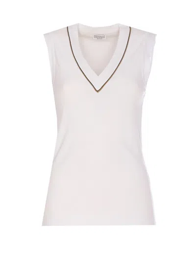 BRUNELLO CUCINELLI BRUNELLO CUCINELLI 'SHINY PIPING' TOP