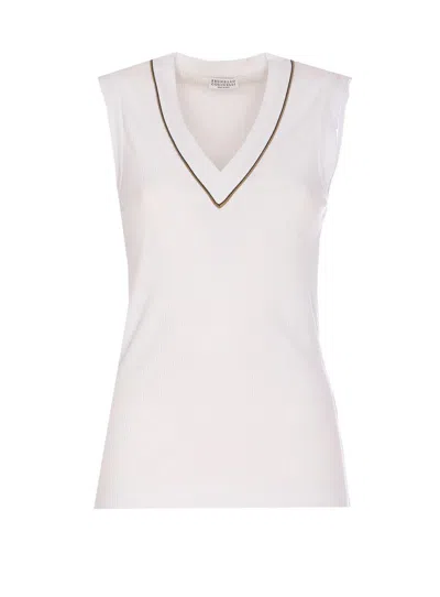 BRUNELLO CUCINELLI BRUNELLO CUCINELLI 'SHINY PIPING' TOP