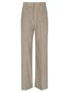 Brunello Cucinelli Pressed-crease Wide-leg Trousers In Neutrals