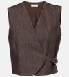 Brunello Cucinelli Cotton Vest In Brown