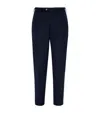 Brunello Cucinelli Cotton-virgin Wool Gabardine Italian Trousers In Blue
