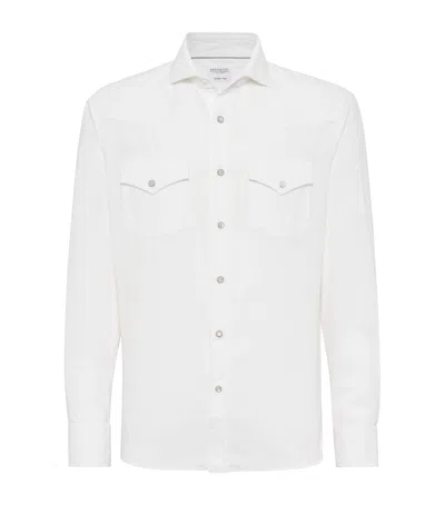 BRUNELLO CUCINELLI COTTON WESTERN SHIRT