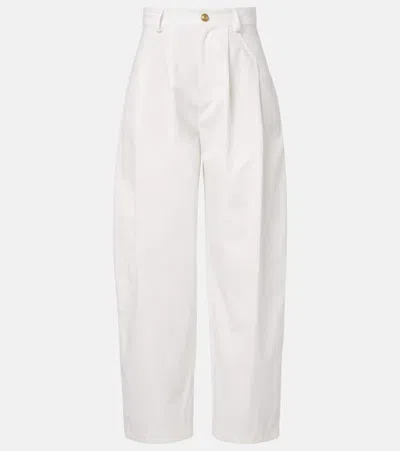 Brunello Cucinelli Cotton Wide-leg Pants In White