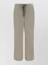 BRUNELLO CUCINELLI COTTON WIDE-LEG SWEATPANTS SIDE STRIPE