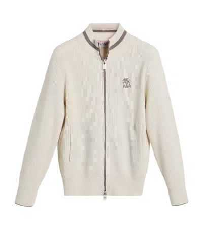 BRUNELLO CUCINELLI COTTON ZIP-UP CARDIGAN