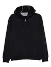 Brunello Cucinelli Men Cotton Zipped Hoodie In Black