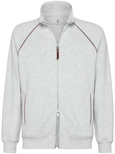 Brunello Cucinelli Men Turtle-neck Sweatshirt In Gray