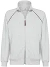 Brunello Cucinelli Zippered Sweatshirt In Grey