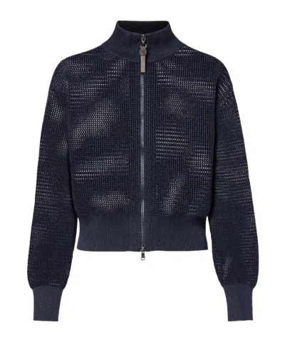 Brunello Cucinelli Cotton-blend Cardigan In Black