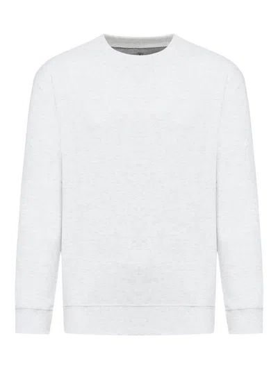 Brunello Cucinelli Cotton-blend Crew Neck Sweatshirt In Yellow