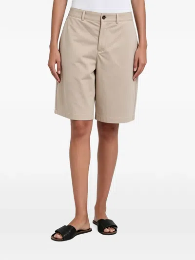 Brunello Cucinelli Cotton-blend Shorts In Neutral