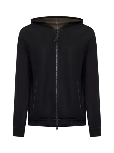 Brunello Cucinelli Cotton-silk Interlock Hoodie In Black