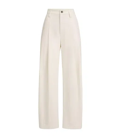 Brunello Cucinelli Cotton-wool High-waisted Trousers