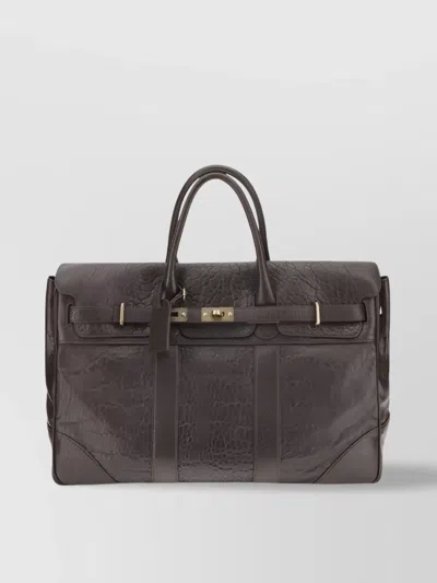Brunello Cucinelli Country Leather Travel Bag