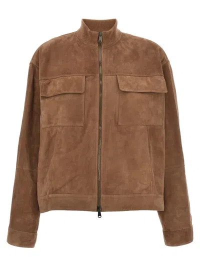 Brunello Cucinelli Couture Suede Jacket Casual Jackets And Parka Brown