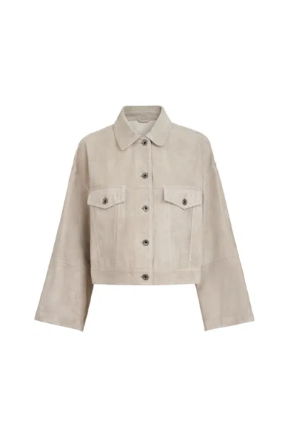 Brunello Cucinelli Couture Suede Jacket In Multi