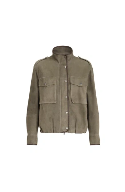 Brunello Cucinelli Monili Couture Outerwear Jacket In Green
